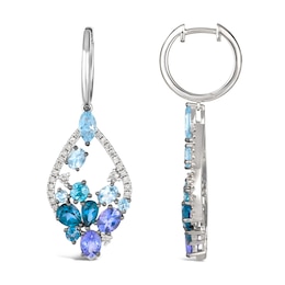 Le Vian Mare Azzurro Natural Multi-Gemstone Earrings 3/8 ct tw 14K Vanilla Gold