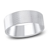 Thumbnail Image 1 of High-Polish Textured Wedding Band 14K White Gold 8.0mm