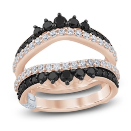 Pnina Tornai Black & White Diamond Enhancer Ring 1-1/2 ct tw 14K Rose Gold