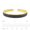 Thumbnail Image 2 of Men's Black Diamond Cuff Bangle Bracelet 2-3/4 ct tw 10K Yellow Gold