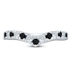 Thumbnail Image 3 of Black & White Diamond Chevron Anniversary Ring 1/2 ct tw 14K White Gold