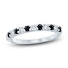 Thumbnail Image 1 of Black & White Diamond Anniversary Ring 1/2 ct tw 14K White Gold