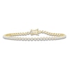 Thumbnail Image 1 of Men's Lab-Grown Diamond Tennis Bracelet 2-1/4 ct tw 14K Yellow Gold 8"