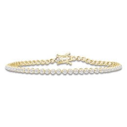 Men's Lab-Grown Diamond Tennis Bracelet 2-1/4 ct tw 14K Yellow Gold 8"