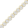 Thumbnail Image 2 of Men's Lab-Grown Diamond Tennis Bracelet 2-1/4 ct tw 14K Yellow Gold 8"