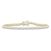 Thumbnail Image 1 of Men's Lab-Created Diamond Tennis Bracelet 2-1/3 ct tw 14K Yellow Gold 8.25&quot;