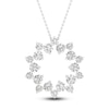 Thumbnail Image 1 of Brilliant Moments Diamond Wreath Necklace 1 ct tw 14K White Gold 18"