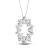 Thumbnail Image 3 of Brilliant Moments Diamond Wreath Necklace 1 ct tw 14K White Gold 18"