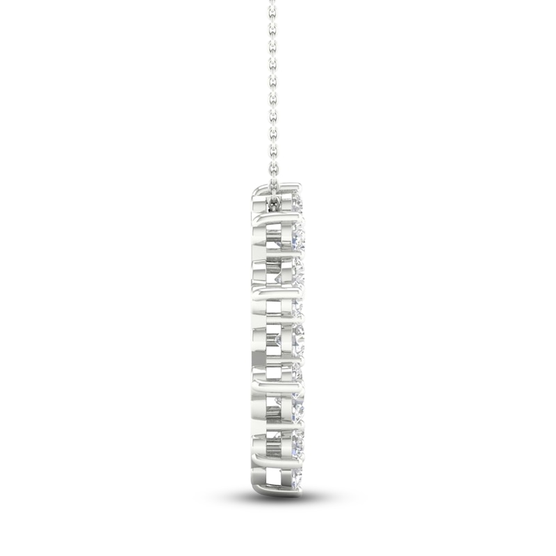 Main Image 4 of Brilliant Moments Diamond Wreath Necklace 1 ct tw 14K White Gold 18"