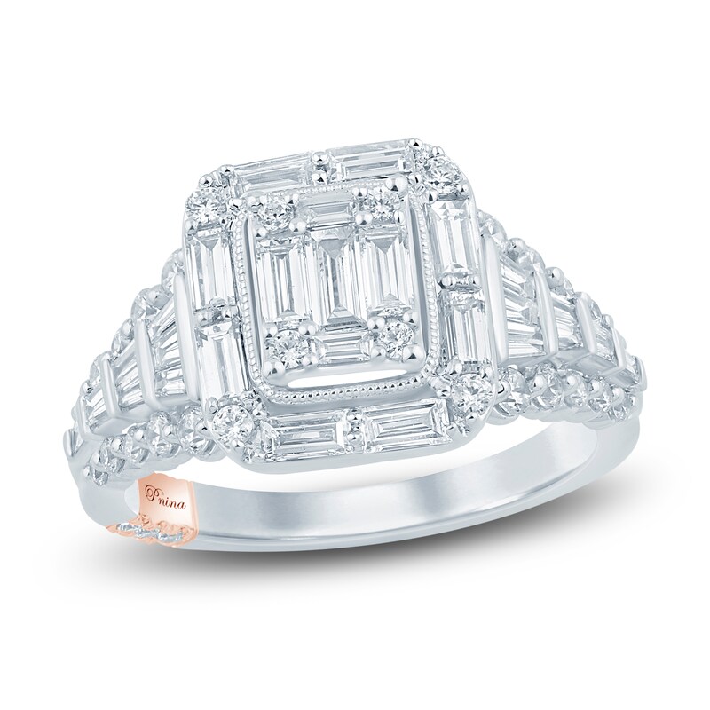 Main Image 1 of Pnina Tornai Baguette & Round-Cut Multi-Diamond Engagement Ring 1-3/8 ct tw 14K White Gold