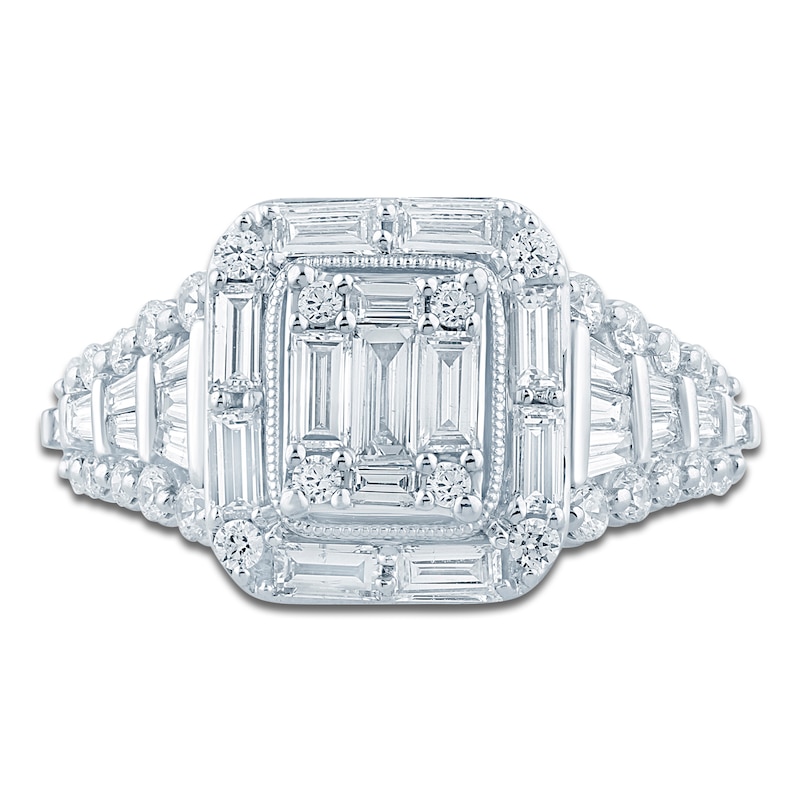 Main Image 3 of Pnina Tornai Baguette & Round-Cut Multi-Diamond Engagement Ring 1-3/8 ct tw 14K White Gold