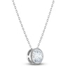 Thumbnail Image 2 of Certified Round-Cut Diamond Bezel-Set Solitaire Necklace 1-1/2 ct tw 14K White Gold 18" (I1/I)