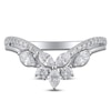 Thumbnail Image 3 of Certified Diamond Marquise & Round-Cut Contour Ring 5/8 ct tw 14K White Gold