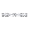 Thumbnail Image 3 of Certified Diamond Princess & Marquise-Cut Anniversary Ring 1/2 ct tw 14K White Gold
