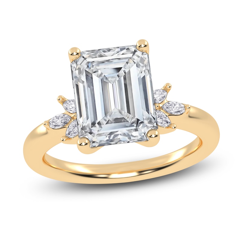 Main Image 1 of Emerald-Cut Created By Jared Studio Lab-Grown Diamond Engagement Ring 2-1/6 ct tw 14K Yellow Gold