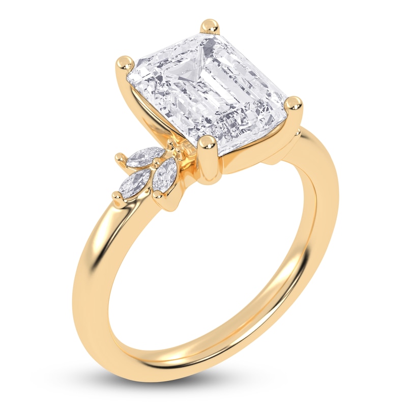 Main Image 2 of Emerald-Cut Created By Jared Studio Lab-Grown Diamond Engagement Ring 2-1/6 ct tw 14K Yellow Gold