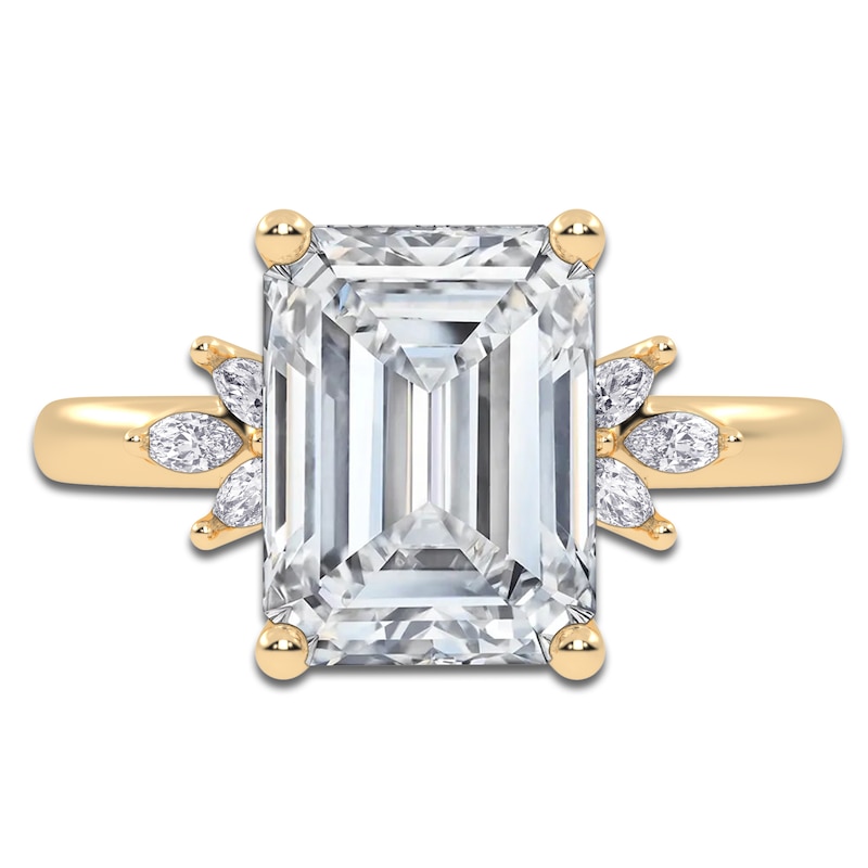 Main Image 3 of Emerald-Cut Created By Jared Studio Lab-Grown Diamond Engagement Ring 2-1/6 ct tw 14K Yellow Gold