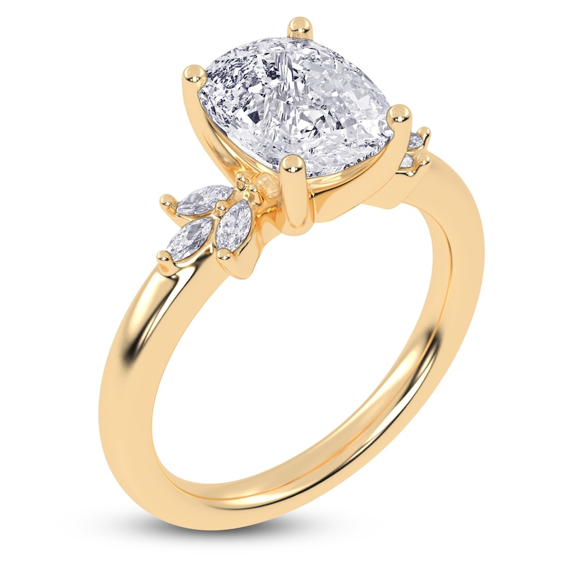 Main Image 2 of Elongated Cushion-Cut Created By Jared Studio Lab-Grown Diamond Engagement Ring 2-1/6 ct tw 14K Yellow Gold