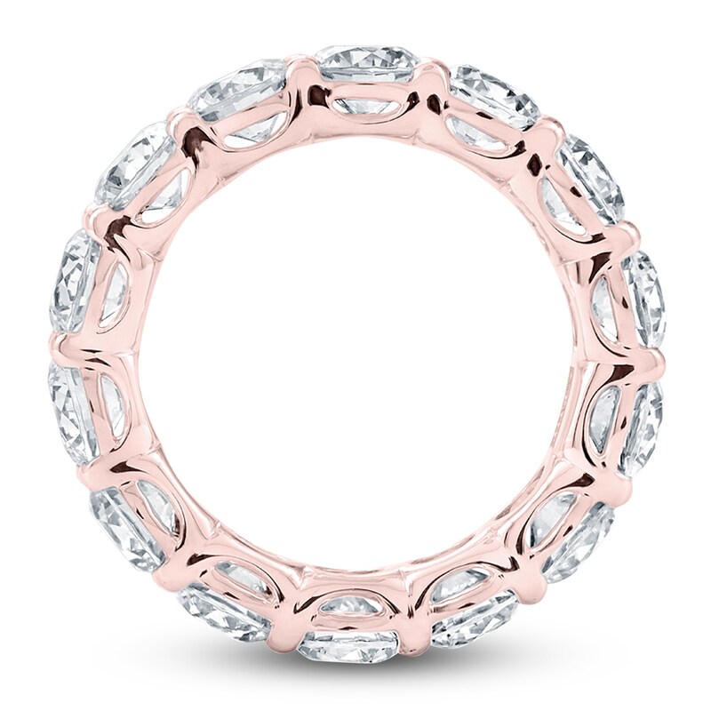 Main Image 2 of Certified Round-Cut Diamond Eternity Band 5-3/4 - 7-5/8 ct tw 14K Rose Gold