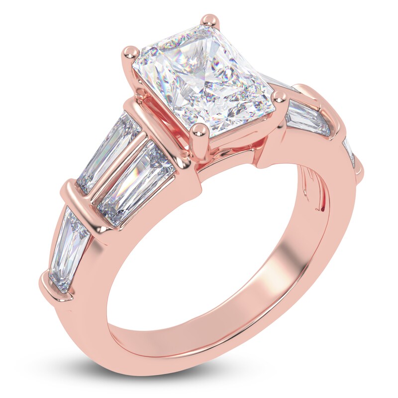 Main Image 2 of Emerald-Cut Created By Jared Studio Lab-Grown Diamond Engagement Ring 3-1/2 ct tw 14K Rose Gold