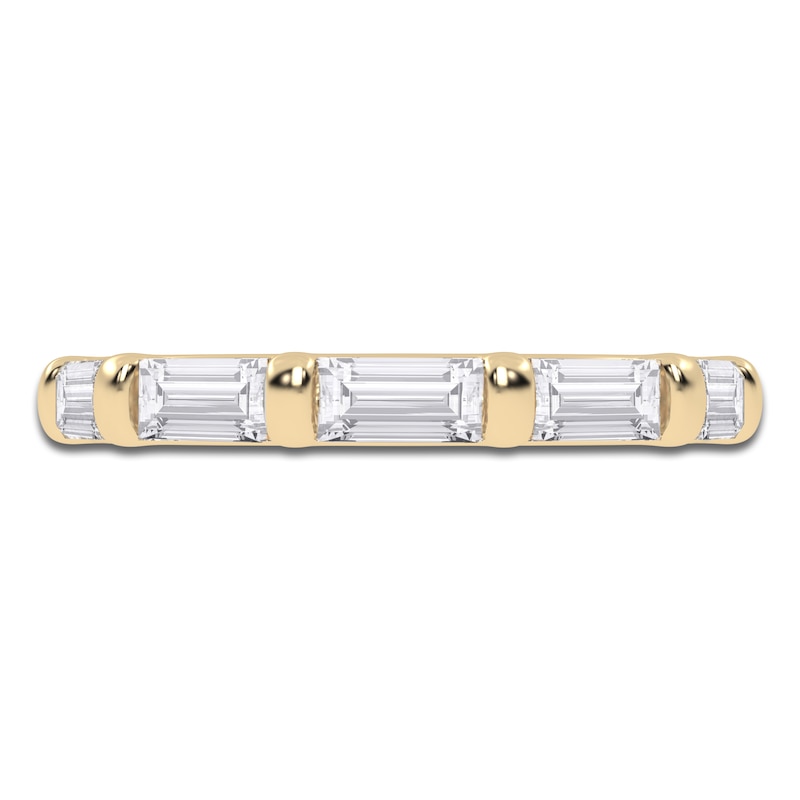 Main Image 3 of Certified Baguette-Cut Created By Jared Studio Lab-Grown Diamond Five-Stone Anniversary Ring 1 ct tw 14K Yellow Gold