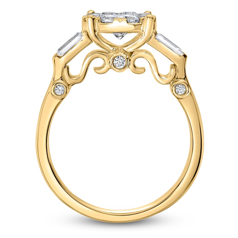Main Image 2 of Brilliant Moments Round-Cut Diamond Halo Engagement Ring 1 ct tw 18K Yellow Gold