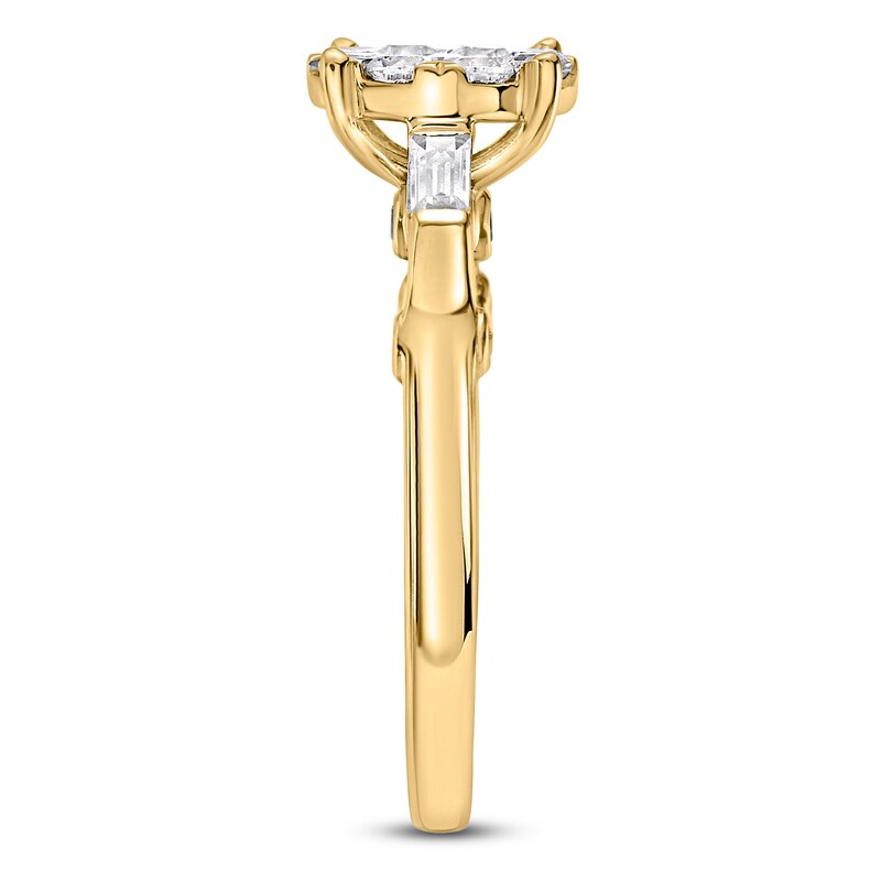 Main Image 3 of Brilliant Moments Round-Cut Diamond Halo Engagement Ring 1 ct tw 18K Yellow Gold