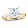 Thumbnail Image 1 of Princess-Cut Lab-Grown Diamond Solitaire Plus Engagement Ring 3 ct tw 18K Yellow Gold (VS2/F)