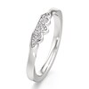 Thumbnail Image 4 of J'Lure Lab-Created Diamond Scalloped Wedding Band 1/8 ct tw 18K White Gold