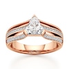 Thumbnail Image 1 of J'Lure Lab-Grown Diamond Shield Step-Cut Engagement Ring 1-1/3 ct tw 18K Rose Gold