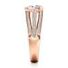 Thumbnail Image 3 of J'Lure Lab-Grown Diamond Shield Step-Cut Engagement Ring 1-1/3 ct tw 18K Rose Gold