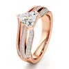 Thumbnail Image 4 of J'Lure Lab-Grown Diamond Shield Step-Cut Engagement Ring 1-1/3 ct tw 18K Rose Gold