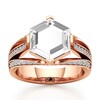 Thumbnail Image 1 of J'Lure Lab-Grown Diamond Hexagon Portrait-Cut Engagement Ring 3-1/2 ct tw 18K Rose Gold