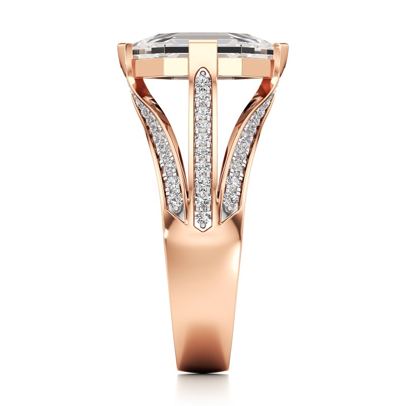 Main Image 3 of J'Lure Lab-Grown Diamond Hexagon Portrait-Cut Engagement Ring 3-1/2 ct tw 18K Rose Gold