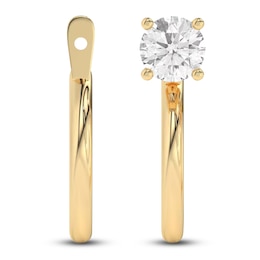 Earring Hoop Jackets 10K Yellow Gold (Jacket Only)