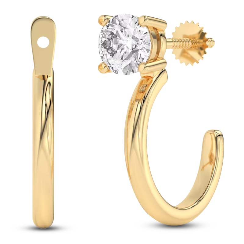 Main Image 2 of Earring Hoop Jackets 10K Yellow Gold (Jacket Only)