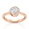 Thumbnail Image 1 of J'Lure Octagon Step-Cut Lab-Grown Diamond Half-Halo Engagement Ring 1 ct tw 18K Rose Gold
