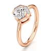 Thumbnail Image 4 of J'Lure Octagon Step-Cut Lab-Grown Diamond Half-Halo Engagement Ring 1 ct tw 18K Rose Gold