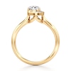 Thumbnail Image 2 of J'Lure Pear Step-Cut Lab-Grown Diamond Half-Halo Engagement Ring 1 ct tw 18K Yellow Gold