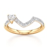 Thumbnail Image 1 of J'Lure Heart Brilliant-Cut Lab-Grown Diamond Contour Wedding Band 1/2 ct tw 18K Yellow Gold