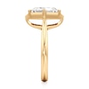Thumbnail Image 3 of J'Lure Carre Step-Cut Lab-Grown Diamond Half-Halo Engagement Ring 2 ct tw 18K Yellow Gold
