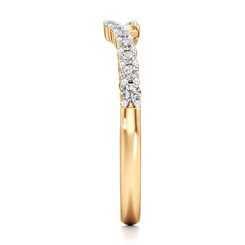 Main Image 3 of J'Lure Lab-Grown Diamond Contour Wedding Band 1/4 ct tw 18K Yellow Gold