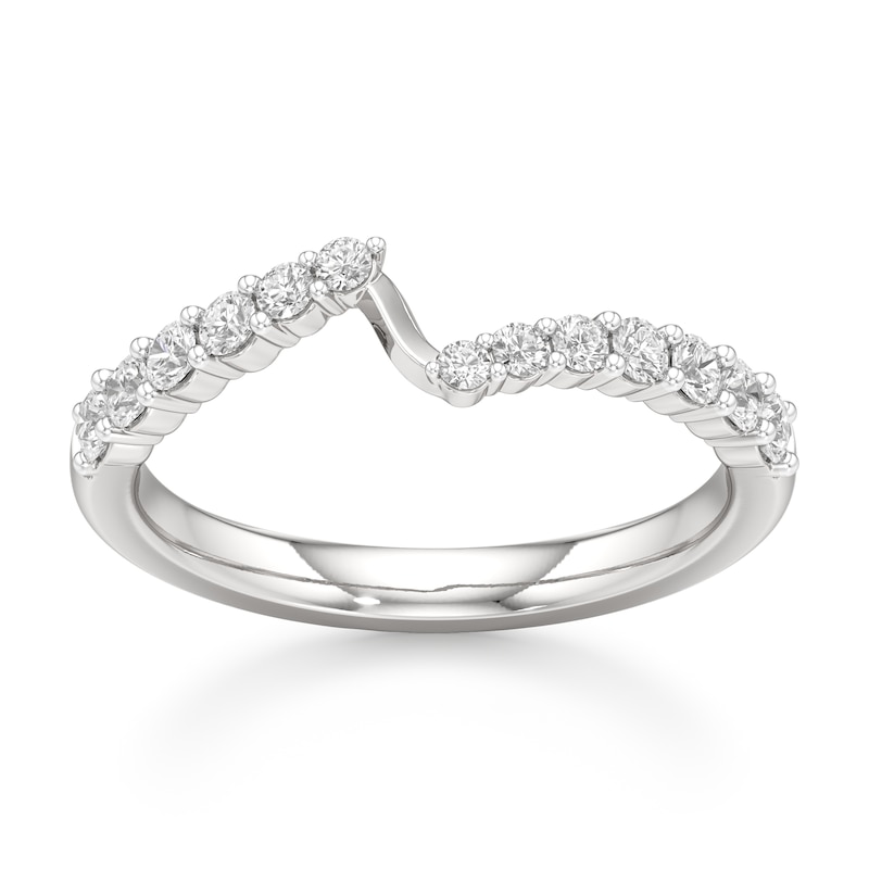 Main Image 1 of J'Lure Lab-Grown Diamond Contour Wedding Band 3/8 ct tw 18K White Gold
