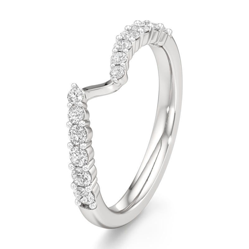 Main Image 4 of J'Lure Lab-Grown Diamond Contour Wedding Band 3/8 ct tw 18K White Gold