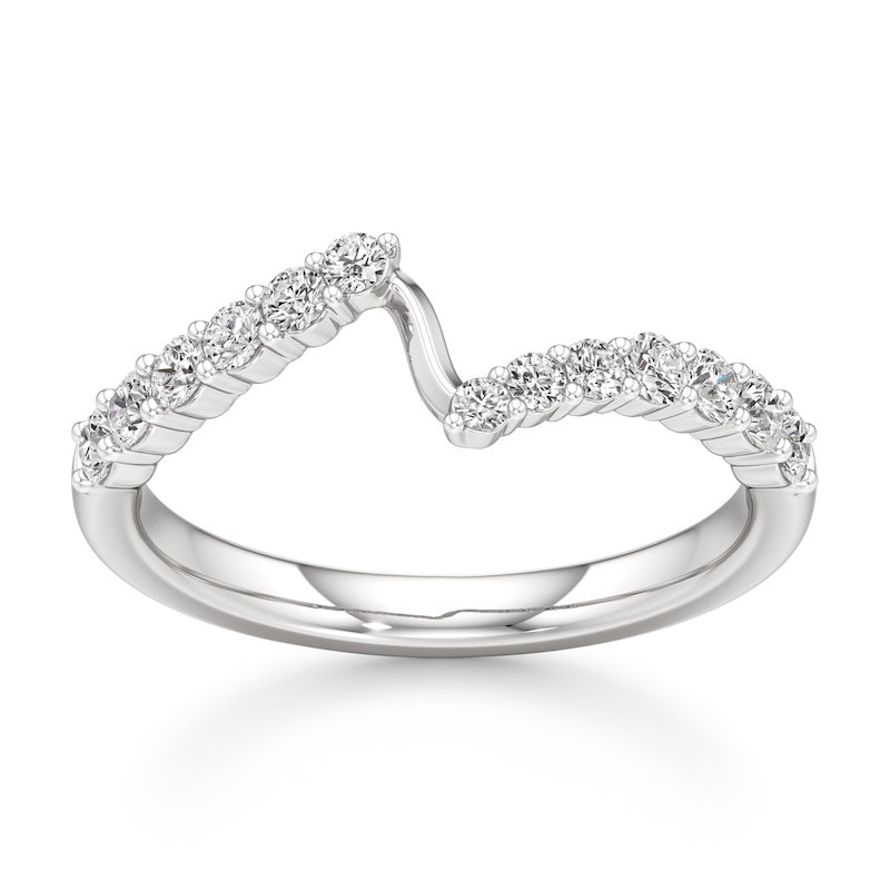 Main Image 1 of J'Lure Lab-Grown Diamond Contour Wedding Band 3/8 ct tw 18K White Gold