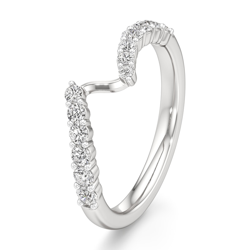 Main Image 4 of J'Lure Lab-Grown Diamond Contour Wedding Band 3/8 ct tw 18K White Gold