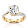 Thumbnail Image 1 of J'Lure Octagon Step-Cut Lab-Grown Diamond Bypass Engagement Ring 3-1/2 ct tw 18K Yellow Gold