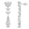 Thumbnail Image 1 of J'Lure Tie Step-Cut, Half Moon Brilliant-Cut, Trillion Curved Brilliant-Cut, Round-Cut Lab-Grown Diamond Drop Earrings 8 ct tw 14K White Gold