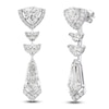 Thumbnail Image 2 of J'Lure Tie Step-Cut, Half Moon Brilliant-Cut, Trillion Curved Brilliant-Cut, Round-Cut Lab-Grown Diamond Drop Earrings 8 ct tw 14K White Gold