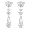 Thumbnail Image 3 of J'Lure Tie Step-Cut, Half Moon Brilliant-Cut, Trillion Curved Brilliant-Cut, Round-Cut Lab-Grown Diamond Drop Earrings 8 ct tw 14K White Gold